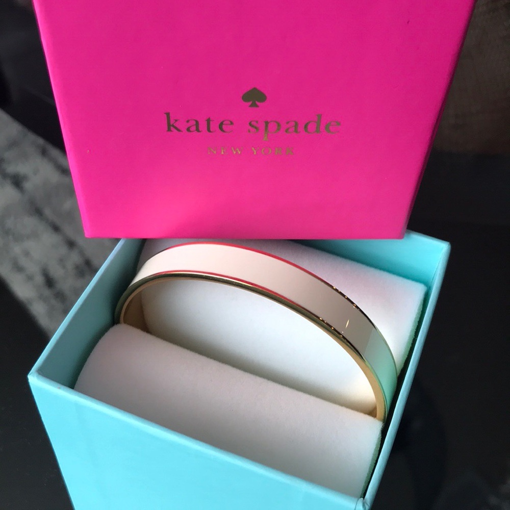 New Kate Spade White/Gold Bracelet